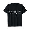 Opium Text Streetwear T-shirt vintage Lavato Unisex Casual Elasticizzato Versatile abbigliamento designer uomo Morbido Leggermente streetwear