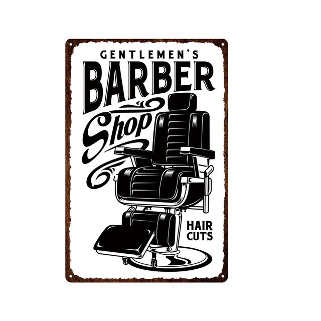 Europen Stil Barbershop Barber Tools Metall Zinn Zeichen Vintage Wand Platte Dekor Barber Tattoo Shop Kunstdruck Malerei Plaques