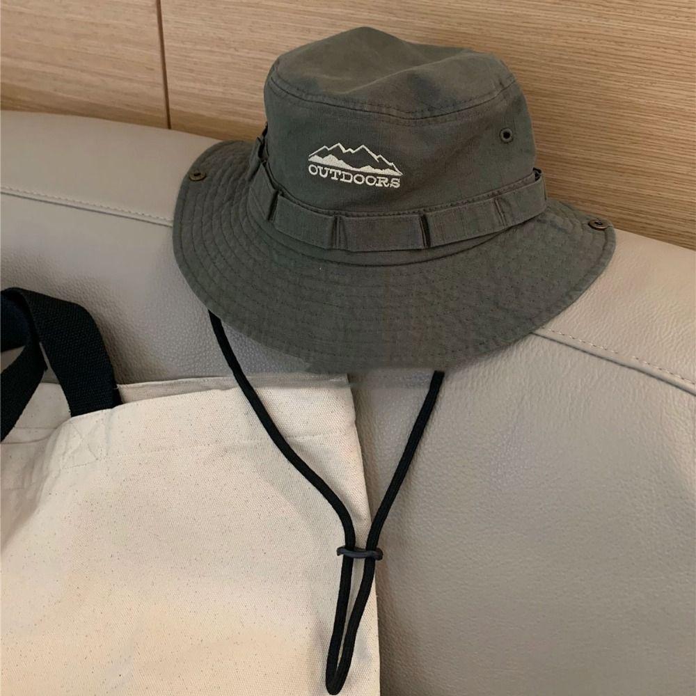 Big Brim Hiking Fisherman Hat Sun Protection Sun Protection Bucket Cap  Mountaineering