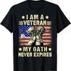 I Am A Veteran My Oath Never Expires Day USA Flag T Shirt