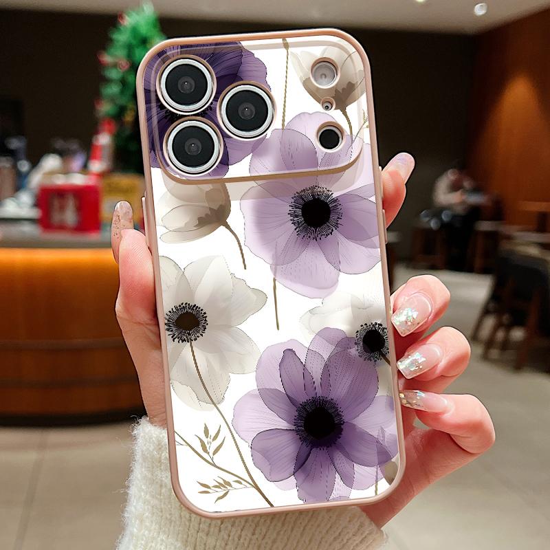 INS Watercolor Floral Case For iPhone 17 Pro Max Hybrid TPU+PC Magnetic For Magsafe Matte Cover For iPhone 16 Pro Max 15 14 13