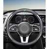 Leder Kohlefaser Auto Lenkradabdeckung Autozubehör Für Skoda Octavia Superb Rapid Kodiaq Karoq Fabia Kamiq Roomster Citigo