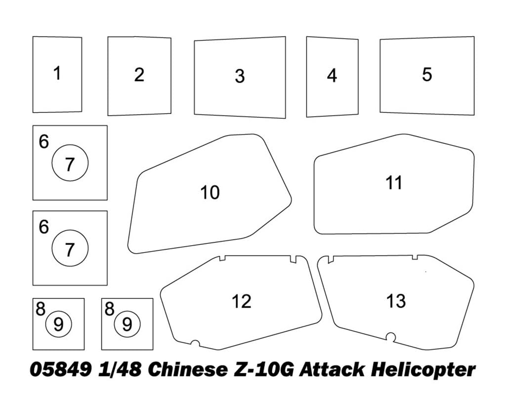 Trumpeter Chinese Attack Helicopter Plastic Model Kit 05849 1/48 Z-10G (Helicopter)