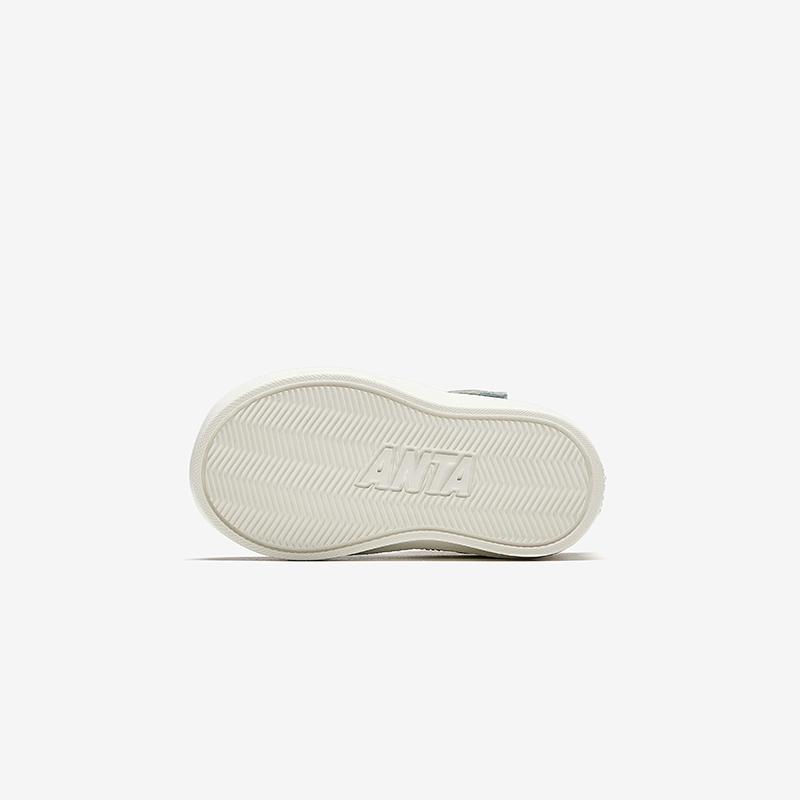 Anta Kids Synthetic Leather Fashion Versatile Warm Waterproof High-Top Walking Shoes Baby Shoes Ivory-White Chalk-White Lotus-Gray A22440081-2