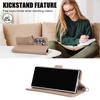 Crossbody Flip Leather Wallet Case with Mirror Card Holder Lanyard Strap Cover for Samsung Galaxy  Z Fold 7 6 5 Fold7 Fold6 5G