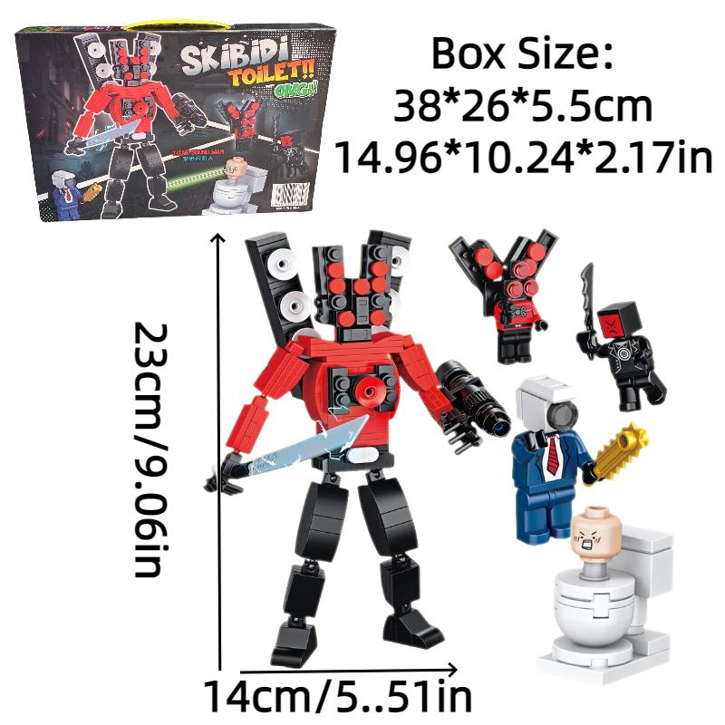 Skibidi Building Toilet Blocks Titan Audioman Diy Puzzle Early Toys Educational