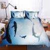 3D Shark Bedding Set Marine Animal Down Duvet Cover 2/3 Pieces Boys Teens Room Quilt Cover Luxury Soft Quick Drying Bed Cover