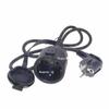 German Standard Male To Female Power Extension Cord with Waterproof Cover, EU 4.8 Two-Pin Plug, 16A 250V Socket