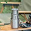 Boundless Voyage Titanium Camping Mug with Lid Stackable Cup Travel Tableware for Backpacking, Hiking, Home Use