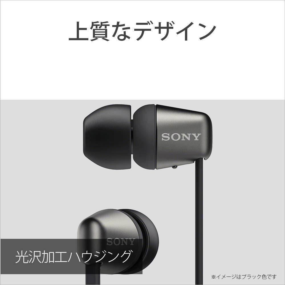 Sony Wireless Earphones WI-C310: Bluetooth Compatibleup To 15 Hours of Continuous Playbackwith Microphone, Flat Cable Adopted, 2019 Model, Black WI-C3