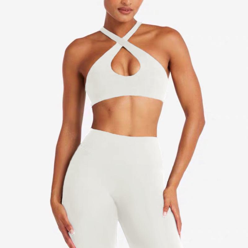 

«Элегантный жилет для йоги с перекрестными лямками на спине»: Сексуальный, полый дизайн для женского фитнеса и танцевальных тренировок. S