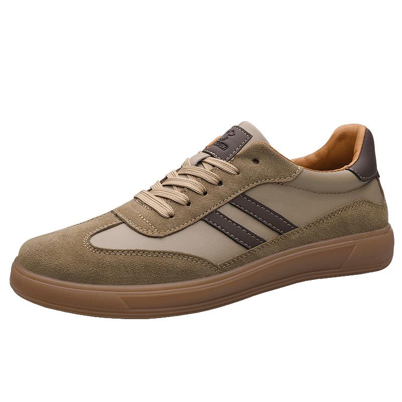 Sneakers in Pelle di Alta Qualità Scarpe da Ginnastica da Uomo Classiche Casual Scarpe Sportive da Uomo Sneaker Piatte da Esterno Antiscivolo Scarpe da Skateboard da Uomo