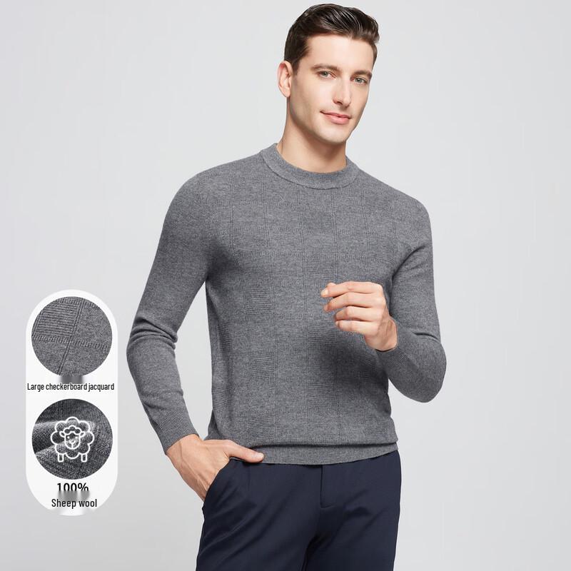 

Luotz Men s Pure Wool Round Neck Sweater 3XL (190)