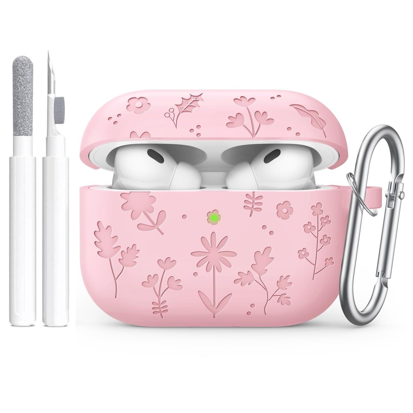 

for AirPods Pro 3 Case Engraved Silicone Protective For AirPods Pro 3 Case Cover with Keychain Cleaner Kit for AirPod Pro 3 2025 for AirPods Pro 3