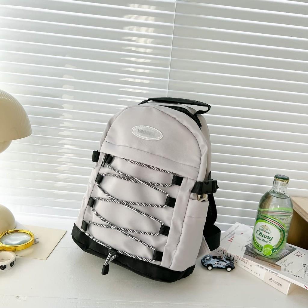 Durable Nylon School Backpack For Kids With Reflective Safety Straps белый