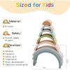 8-lagige Silikon-Regenbogen-Stapelspielzeug-Bausteine, Regenbogen-Stapler-Puzzle, Montessori-Nist- und sensorisches Spielzeug, Beißringe, Geschenke für Kleinkinder, Kinder,