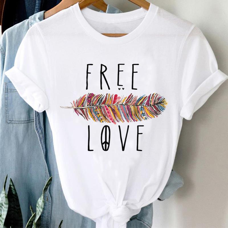 (Asian Size) Tee sweet letter cute Graphic T Shirt Fashion Women Clothing Casual Lady Female Top spring summer Printed Short Sleeve T-shirts