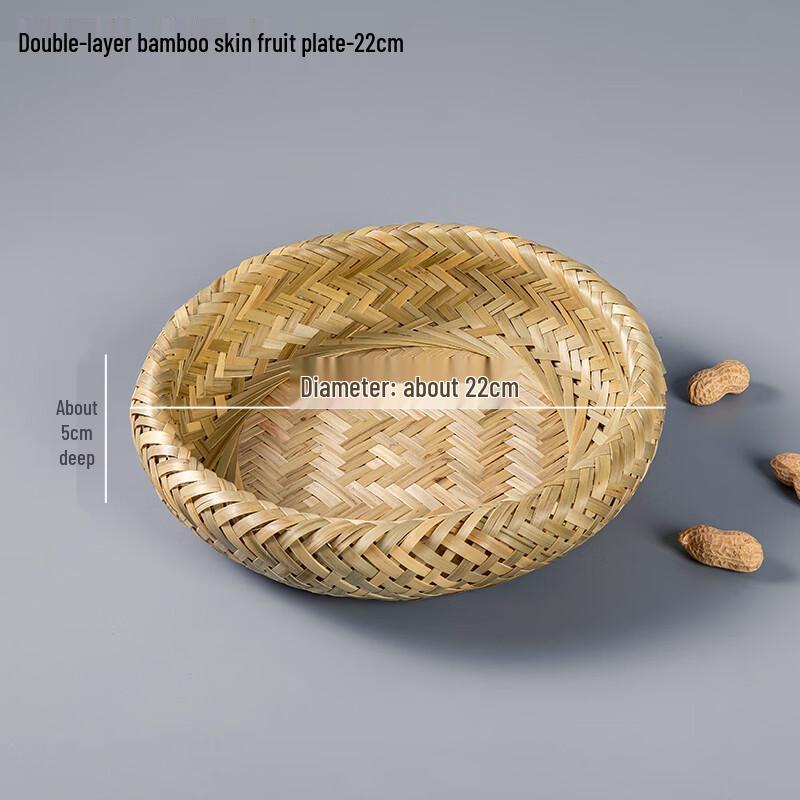 Handmade Double-Layer Bamboo Fruit Tray
