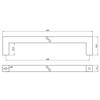 Classic furniture handle 320 mm black