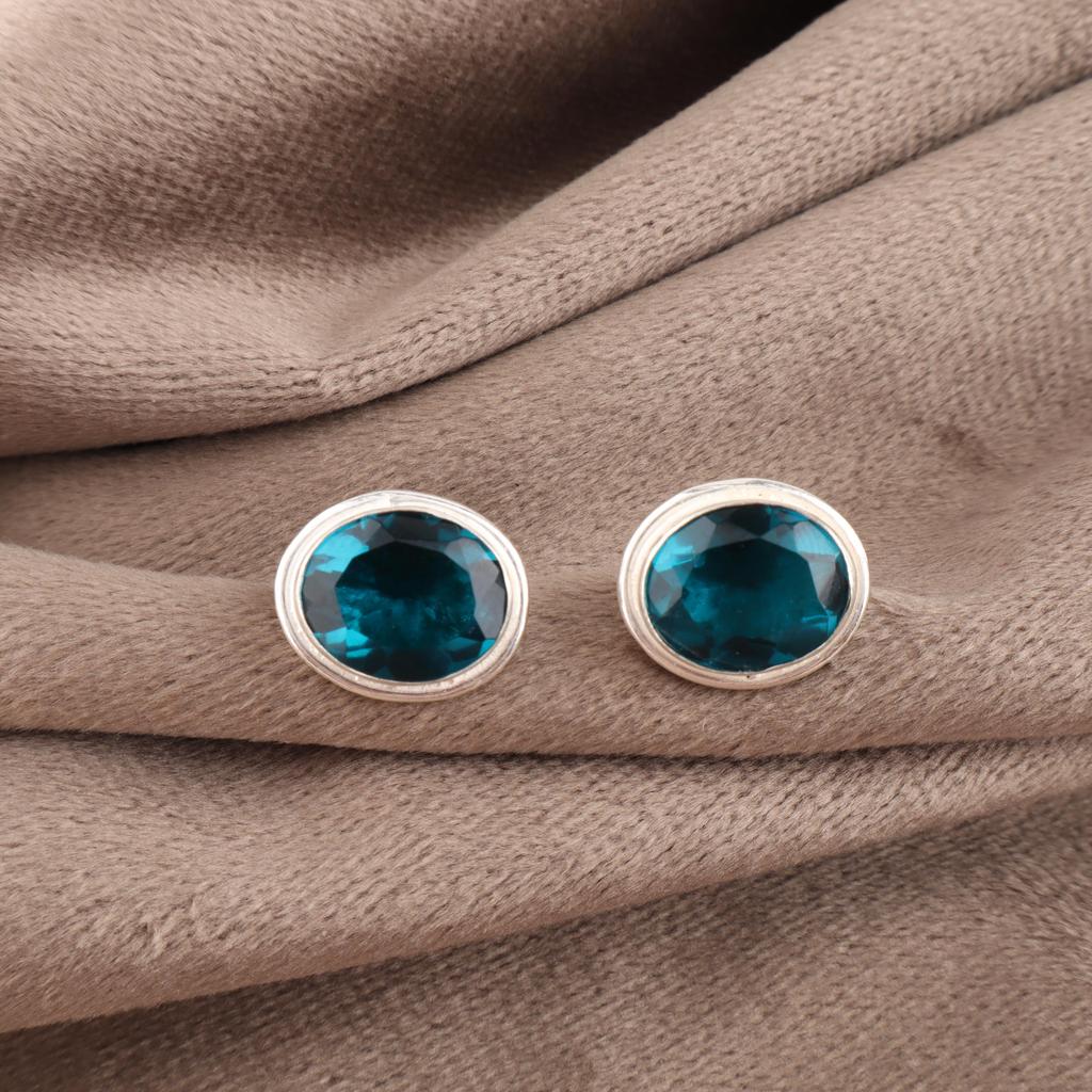 Apatit Handgjorda Silversmycken, 925 Sterlingsilver Örhängen, Handgjorda Vackra Ädelstenssmycken, Apatit Örhängen För Hennes