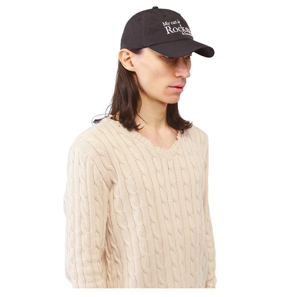 JOEGUSH Rockstar Cat Nylon Cap (Black)