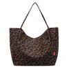 Large Capacity Leopard Print Bag Women's Shoulder Bag Vintage Commuter Tote Bag