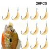 20Pcs Grub Lures Rubber Bread Worm Maggots Fishing Bait Set With Hooks For Bass Trout Crappie Bluegill Freshwater Fishing Parts