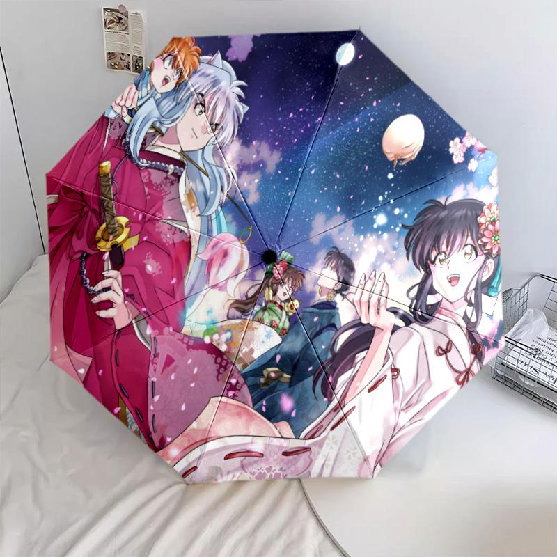 Inuyasha Automatic Umbrella - Suitable Travel Outdoor Portable Umbrella Birthday Gift Daily Essentials