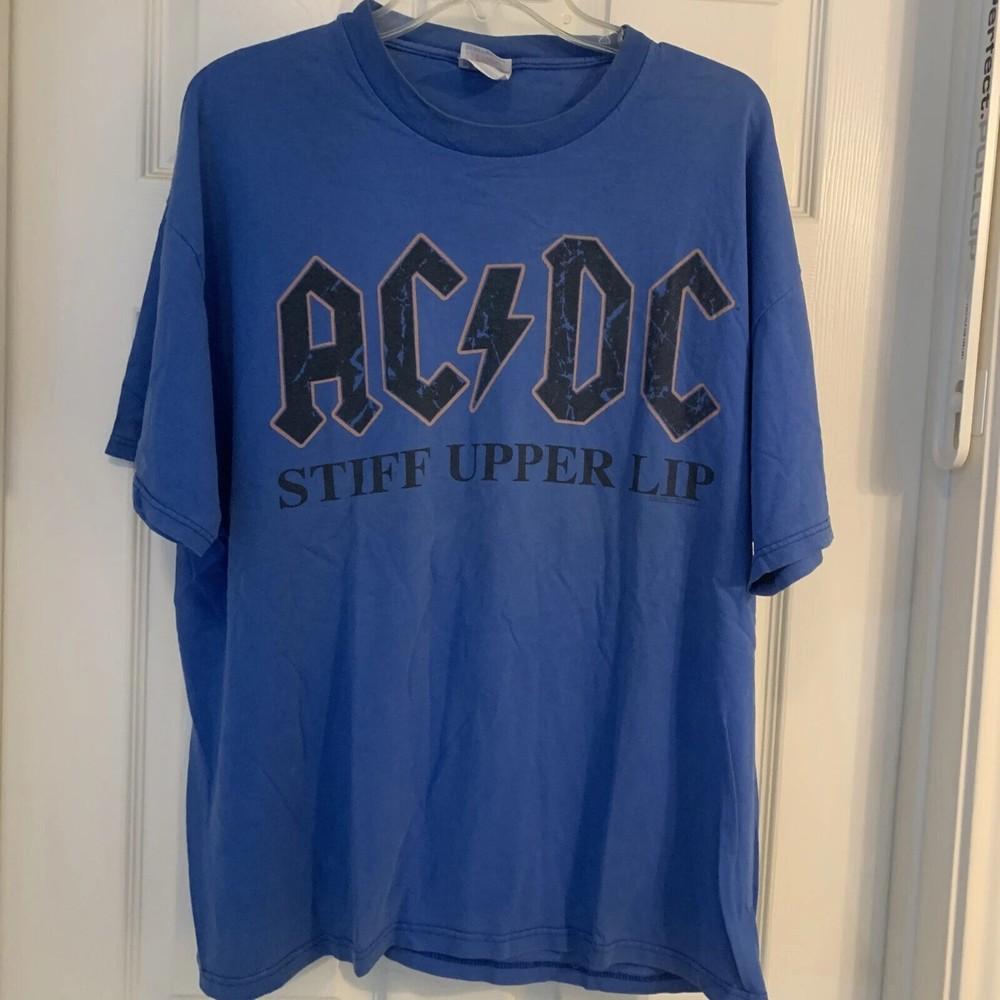 

Винтажная футболка ACDC Stiff Upper Lip 00-х Ретро Рок S–4XL Унисекс L
