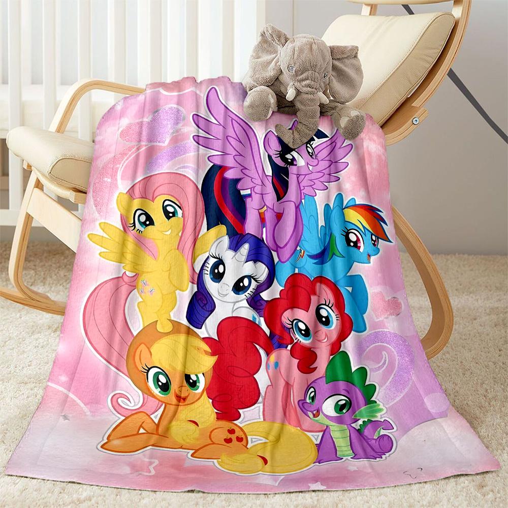 1pc Little Pony Friendship blanket Soft and Warm for Sofa Office Camping Travel Livingroom Great Gift for Friends and Family Comfortable