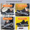 Light Breathable Sneaker Safety Shoes With Steel Toe Cap Anti-Piercing, Shock Absorbing Anti-Smash Design, Work Shoes For Men