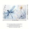 1/4Pcs Blue White Floral Dragonfly Bathroom Decor Set Waterproof Shower Curtain with Anti Slip Mat and Toilet Cover All Season Home Decor Gift