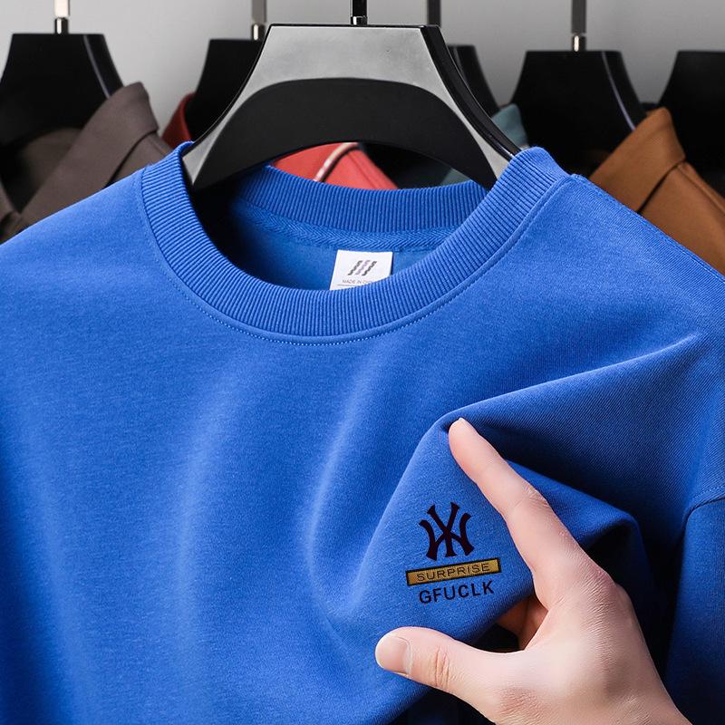 

Men s 520g Heavyweight Xinjiang Cotton Hoodie - 2025 Autumn/Winter Loose Fit, Drop Shoulder, Round Neck, Long Sleeve M - 60-70 kg