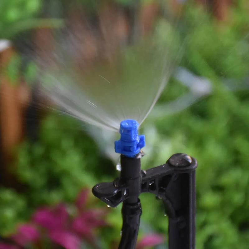 10Pcs 90/180/360 Degree Micro Misting Nozzle 16.5Cm Stake Hose Connector Greenhouse Garden Irrigation Watering Sprinkler
