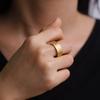 Teamer Wide Mermaid Goddess Stainless Steel Ring For Women Minimalist Finger Ring Aesthetic Engagement Jewelry Birthday Gift