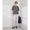 ROPE PICNIC Blouse Half Sleeve White [WEB-EXCLUSIVE SIZE] Color-Coordinated Bowtie-Style Blouse/Commuter-Friendly, Women's, (12)