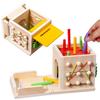 8 In 1 Montessori Permanence Box Carrots Toys Child Wooden Shape Sorting  Matching Educational Toys for Kid Over Age 1-Year-Old