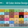 Fakale 2nd Gen Finecolour Anime Markers Set, 160 Oil-Based Professional Student Colors