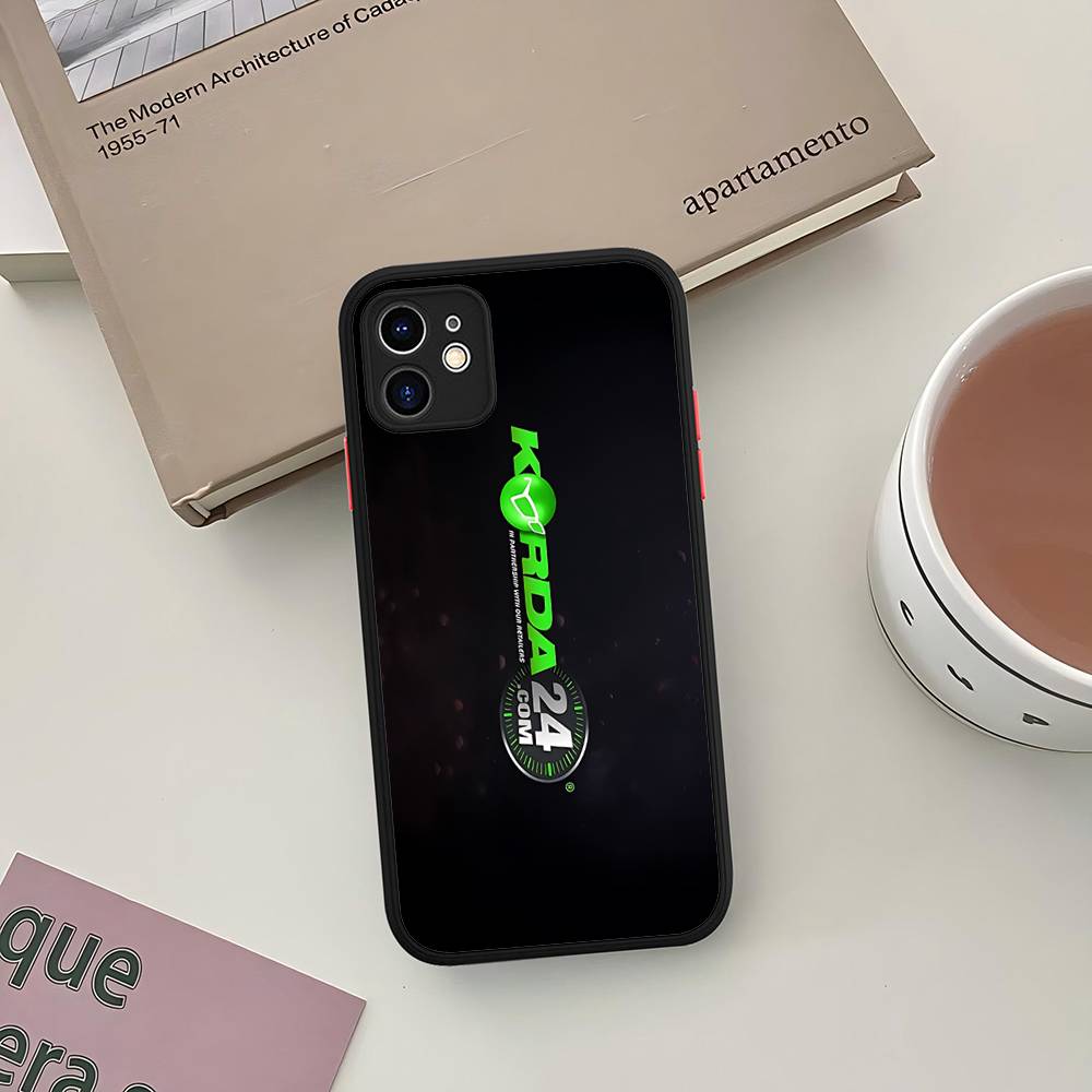 K-Korda Fishing Logo Silikonhülle Für IPhone 16 15 14 13 12 11 Pro Max Plus X XS MAX Stoßfeste Matte Abdeckung