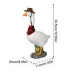 Garden White Goose Sculpture Decoration Realistic Adjustable Neck Figurine Garden Animal Sculpture Goose Figure For Porch Yard