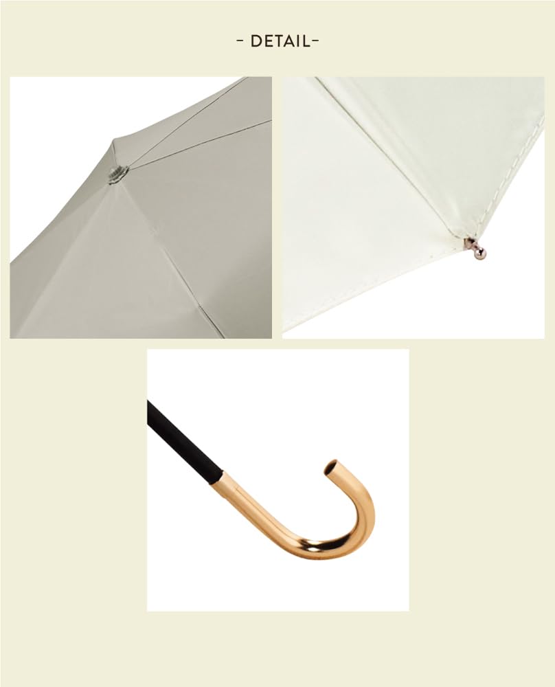 Because Folding Sun and Rain and UV Light PU Umbrella, Umbrella, Men's Women's, Protection, Blocking, Two-Tone, Mini, White, B-093502