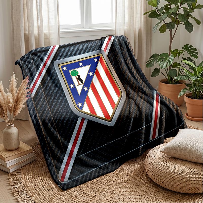 Atletico Madrid Theme blanket Soft Flannel Blanket Plush Throw Blanket Cozy Sofa Bed Blanket for Home Decor