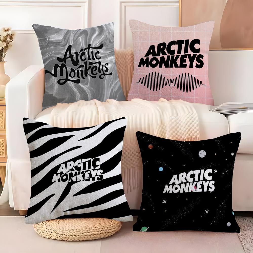 Hot A-Arctic Monkeys Brand Pillow Case Anti-dustmite Pillow Invisible zipper silky short plush Sofa cushion cover