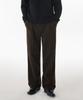 MUSINSA STANDARD 14W Corduroy One-Pleat Wide Elastic Pants [Brown]