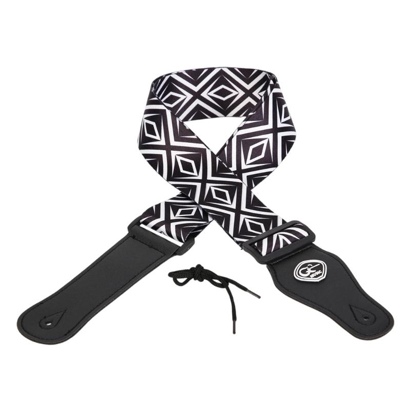 Reinforced Padded Shoulder Strap Guitar Playing Strap for Guitars Bass with Pick Storage Slot Polyester Construction