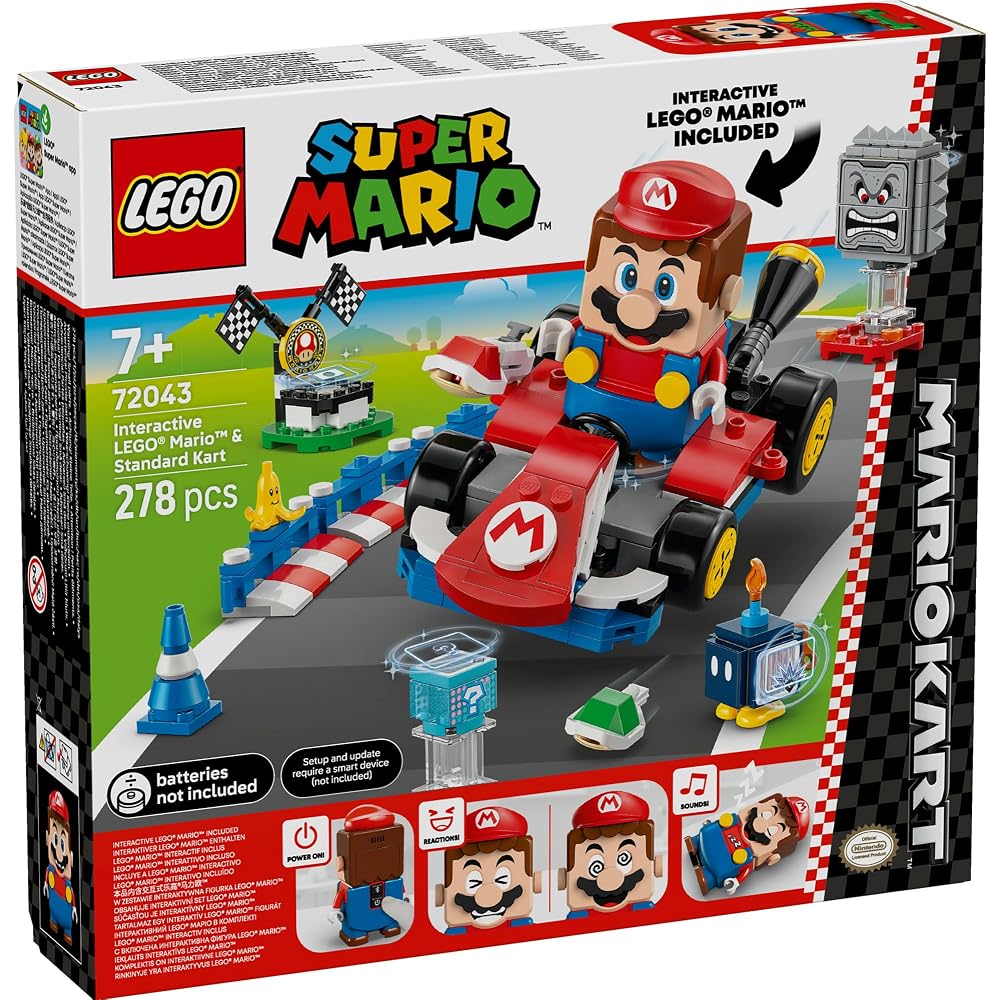 LEGO (LEGO) Super Mario Mario Kart (TM) - LEGO (R) Mario (TM) and Standard Cart Toy Birthday Gift...