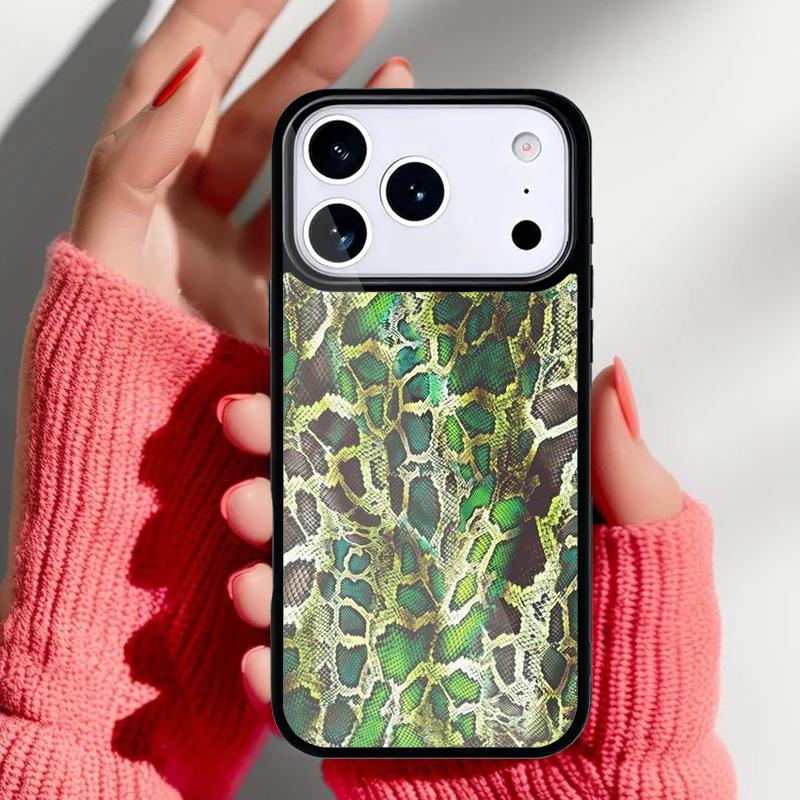 Snakeskin pattern Phone Case for iPhone 17 Air 16e 15 14 13 Pro Max Back Cover for 12 11 Pro Coque