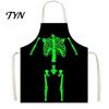 Novelty Barbecue Apron Halloween Butcher with Realistic Blood Stain, Washable Protective Work Apron, Carnival Party Wear Horror Costume Prop