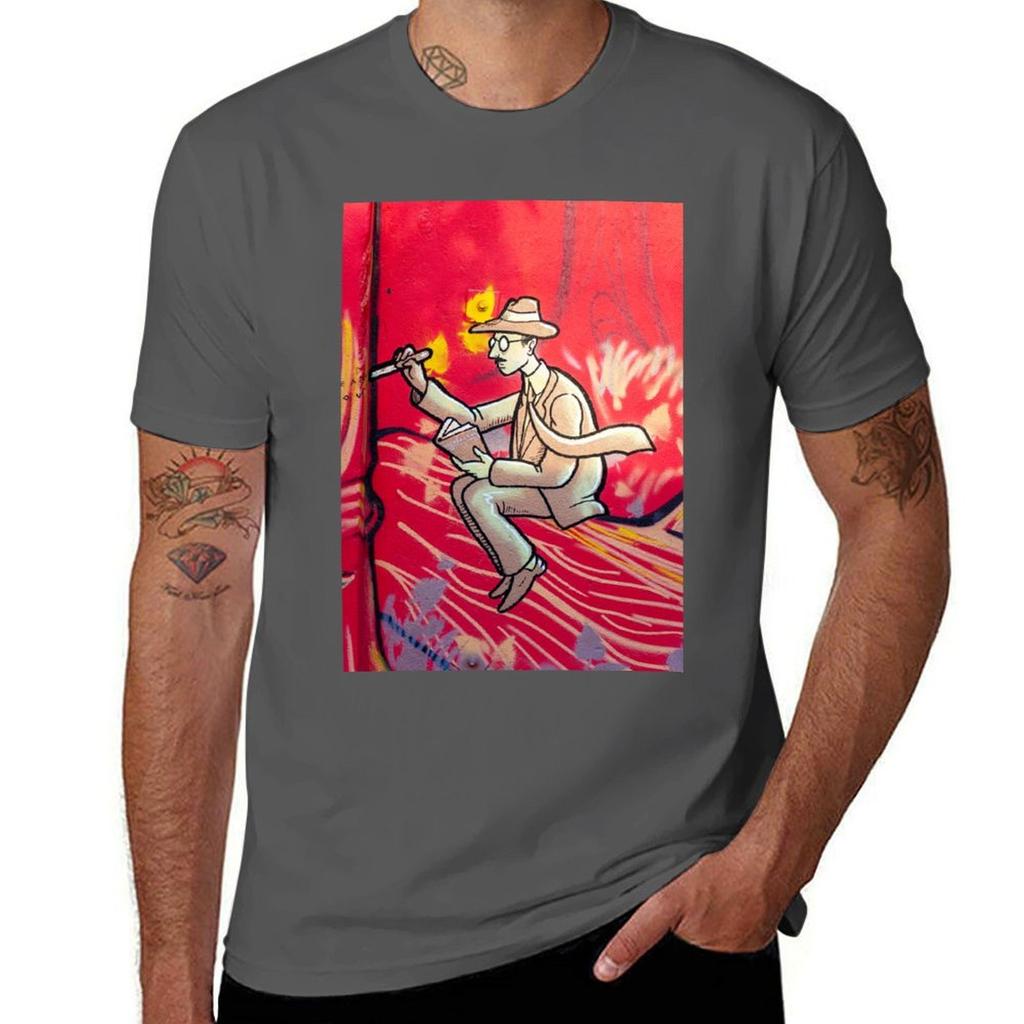 Fernando Pessoa Portugal Graffiti Tshirt Basic Simple Design Short Sleeve Shirt