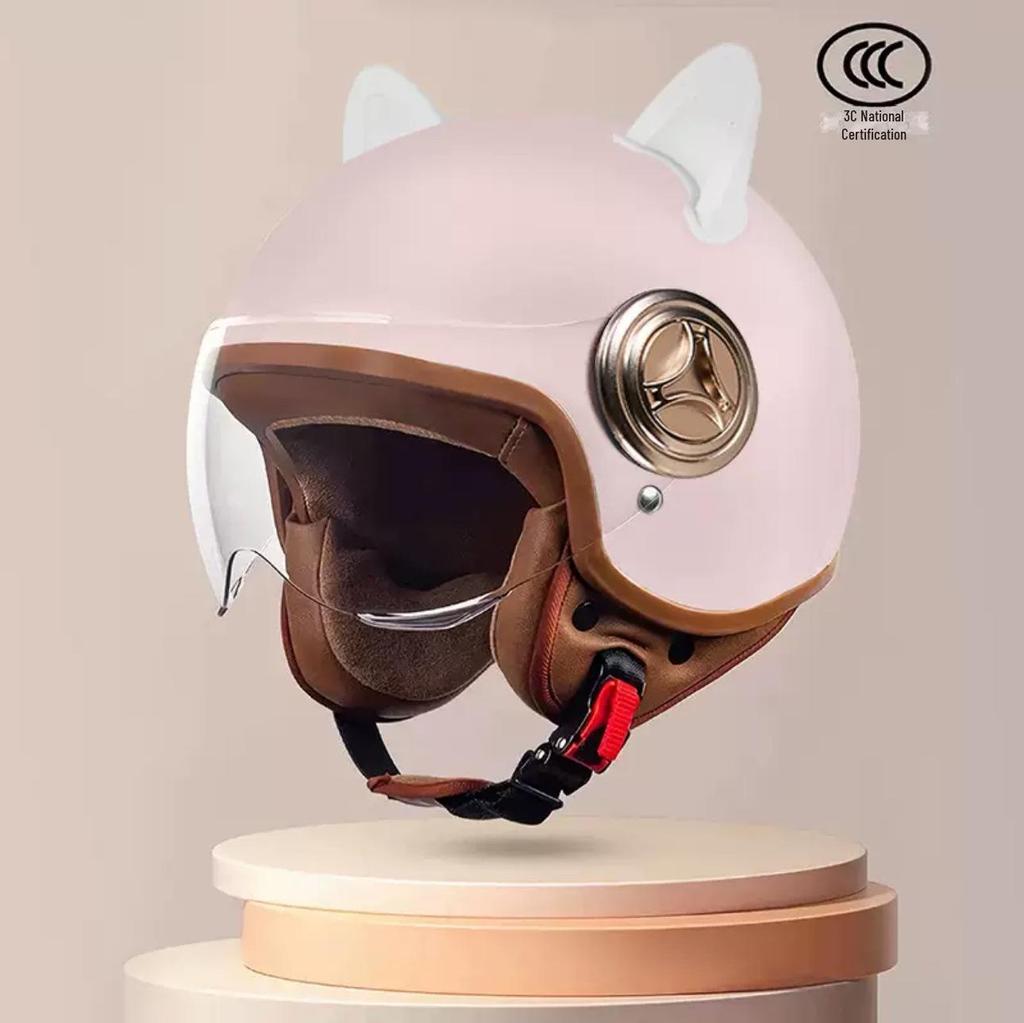 "Universal Retro Gray Motorcycle Helmet, 3C Certified for All Seasons"